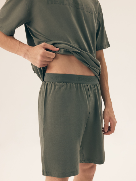 Piżama męska z szortami i krótkim rękawem letnia bawełniana Henderson Olive 42795-87X XL Zielona (5903972510933) - obraz 6