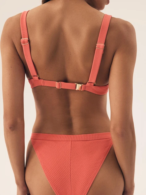 Strój kąpielowy dwuczęściowy damski z wysokim stanem Esotiq Como 42912-32X XL Czerwony (5903972573105) - obraz 5
