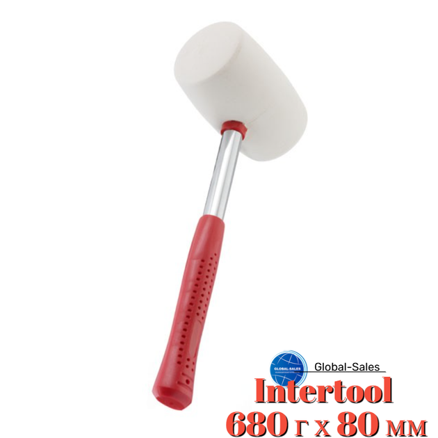 Киянка Intertool 680 г х 80 мм белая ручка металл (HT-0235) - Фото 1 Киянка Intertool 680 г х 80 мм белая ручка металл (HT-0235) - изображение 1