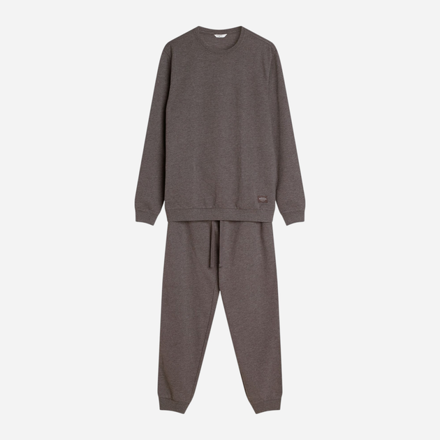 Piżama męska z długimi spodniami i długim rękawem bawełniana Henderson Musk 43043-90X 3XL Szara (5903972392911) - obraz 5