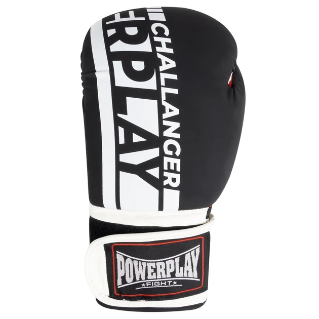 Боксерские перчатки PowerPlay 3086 Matt Challenger 10 унций Черно-Белые (PP_3086_10oz_Bl/White) - изображение 6
