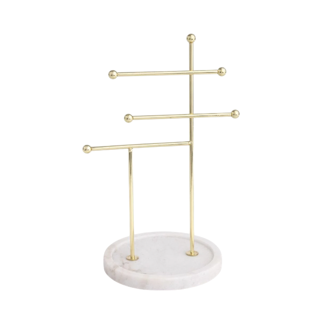 Stojak na biżuterię Homla Dita złoty 20x15x30 cm (5906496709494) - obraz 1