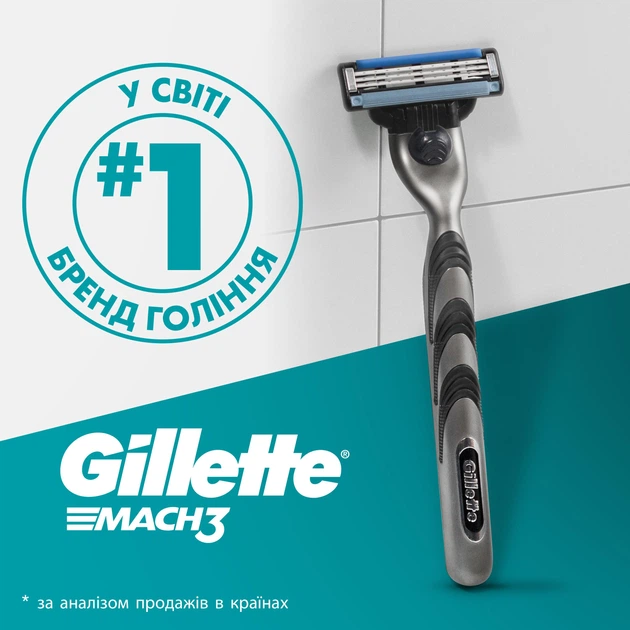 Змінні картриджі для гоління (леза) чоловічі Gillette Mach3 10 шт + Змінні картриджі для гоління (леза) чоловічі Gillette Mach3 Charcoal 5 шт (8700216876094) - зображення 7