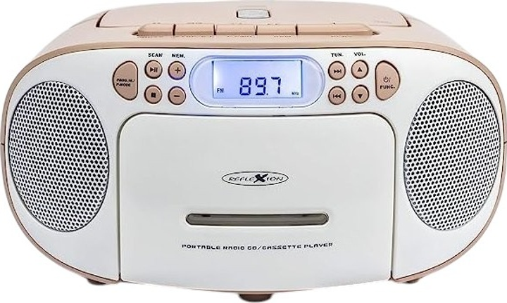 Магнітола Reflexion RCR2260 Boombox White/Pink (4260035678407) - зображення 4