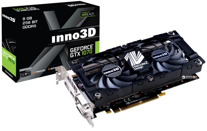 Видеокарта INNO3D PCI-Ex GeForce GTX 1070 TwinX2 V3 8GB