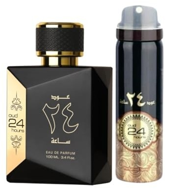 Zestaw unisex  Ard Al Zaafaran Oud 24 Hours Woda perfumowana 100 ml + Dezodorant 50 ml (6290362344162) - obraz 2