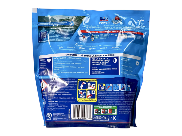 Таблетки Finish в посудомийку power ball all in 1 35 tabs 560g - зображення 2