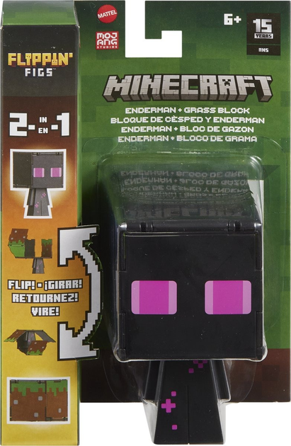Набір Mattel Minecraft Figurki z transformacją Enderman + Blok Trawy (0194735193349) - зображення 1