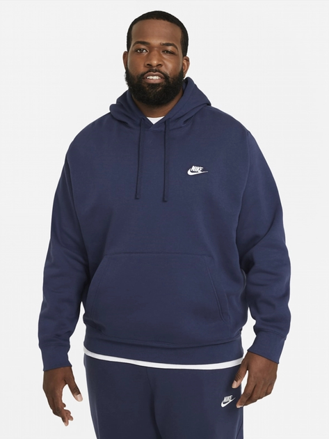 Bluza męska z kapturem Nike M Nsw Club Hoodie Po Bb BV2654-410 S Granatowa - obraz 1