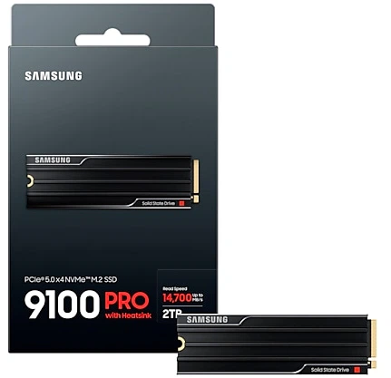SSD диск Samsung 9100 PRO with Heatsink 2TB M.2 PCIe 5.0 x4 NVMe