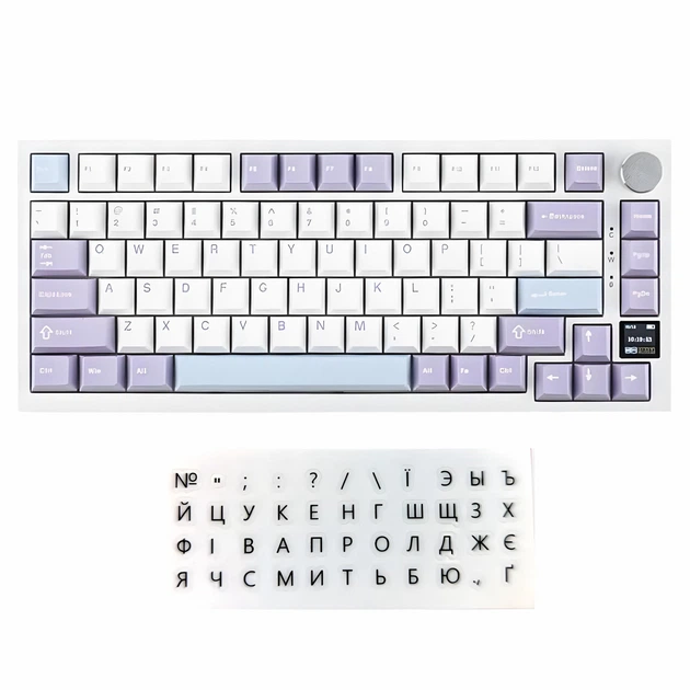 Клавиатура беспроводная AJAZZ Ak820 Pro 75% Gift switch фиолетовая