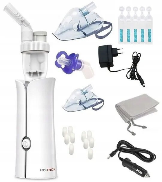 Inhalator nebulizator tłokowy Rossmax NH60 + smoczek - obraz 1