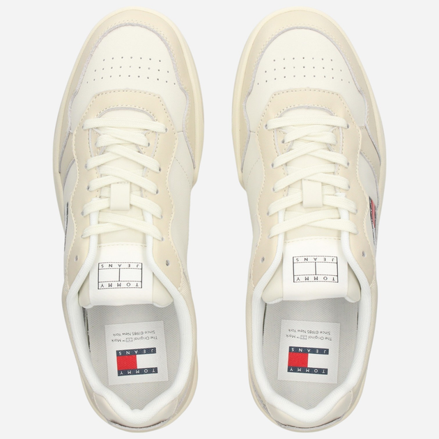 Sneakersy męskie skórzane Tommy Hilfiger EM0EM01443-ACG 44 Beżowe (8720637413043) - obraz 4
