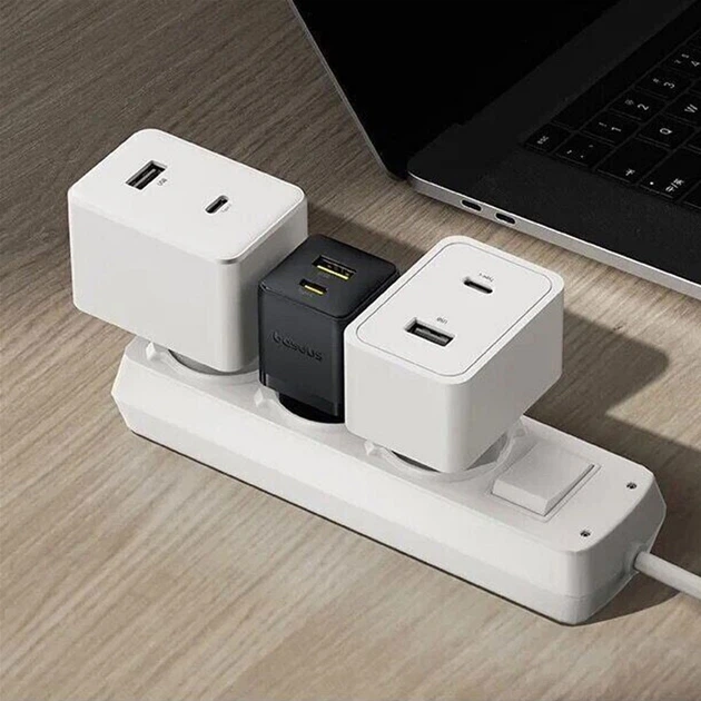 Мережевий зарядний пристрій Baseus Palm Fast Charger C+U 30W EU Cluster Black (P1011160A113-00) - зображення 7