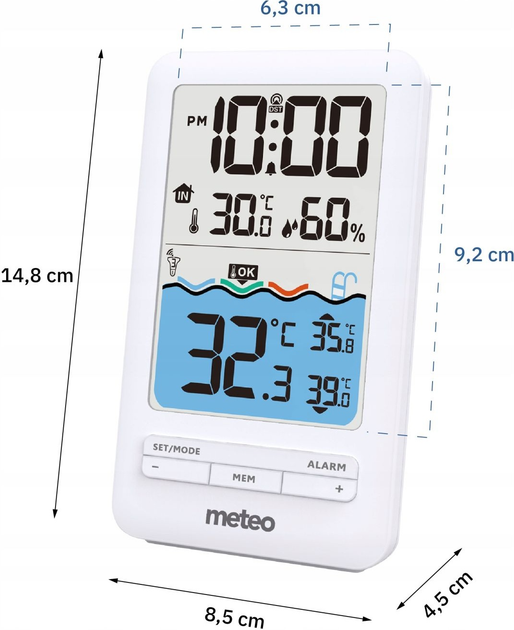 Плаваючий термометр для басейну Meteo TB3 WiFi (05TB3) - зображення 5
