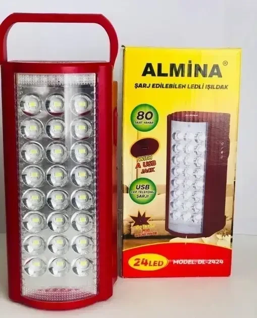 Акумуляторний ліхтар для дому Almina 2606 Червоний - Фото 1 Акумуляторний ліхтар для дому Almina 2606 Червоний - зображення 1