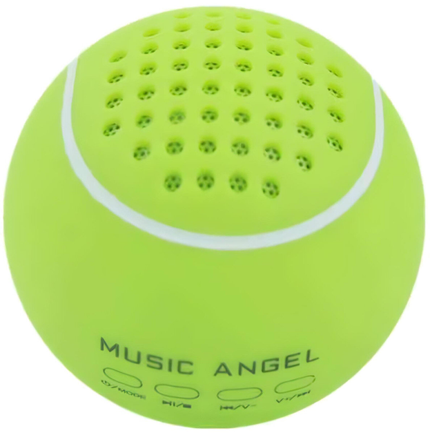 Przenośny głośnik Music Angel Tennis Ball Green (5905923645213) - obraz 2