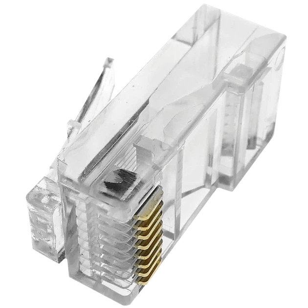 Конектор з'єднувальний неекранований (упаковка 100 шт) RJ45 кат. 5e - Фото 1 Конектор з'єднувальний неекранований (упаковка 100 шт) RJ45 кат. 5e - зображення 1