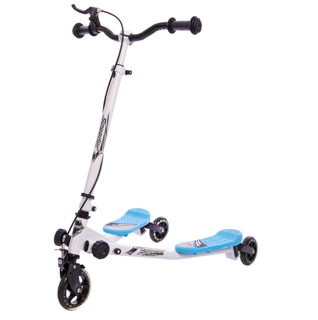 Самокат-трайк TRIKKE SPEEDER 3-х колес. SP-Sport SP06 (метал, колеса-PU, d-100мм, h-66см, АВЕС-7, білий з блакитним) - изображение 3