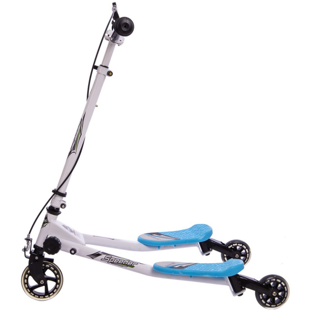 Самокат-трайк TRIKKE SPEEDER 3-х колес. SP-Sport SP06 (метал, колеса-PU, d-100мм, h-66см, АВЕС-7, білий з блакитним) - изображение 8