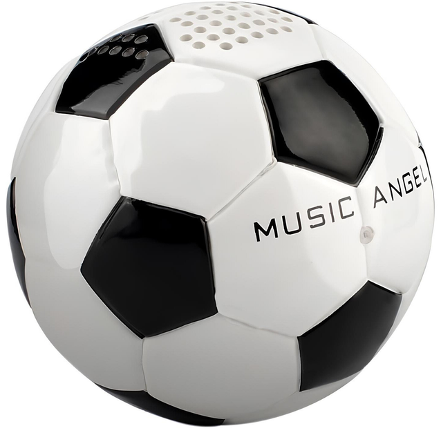 Przenośny głośnik Music Angel Football Black-White (5905923645206) - obraz 2