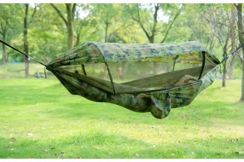 Гамак-спальный мешок GMSK-02 москитная сетка + навес от солнца и дождя 260*140см - изображение 2