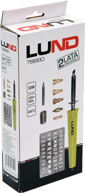 Lutownica pirograf LUND z akcesoriami 30 W (78890) - obraz 6