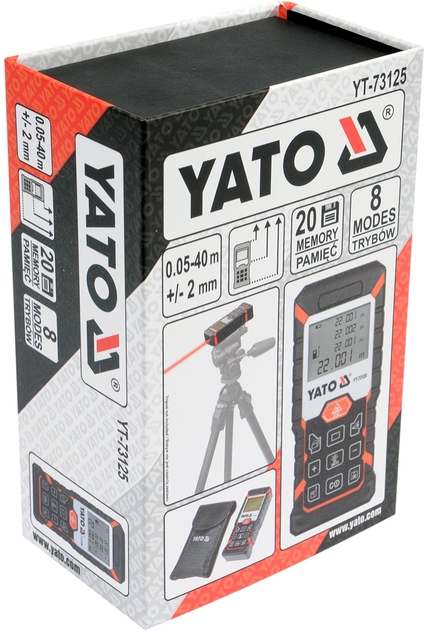 Dalmierz laserowy YATO 40 m YT-73125 (5906083731259) - obraz 1