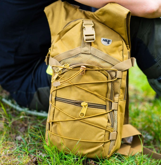 Рюкзак тактичний Nils Camp Crab NC1732 15L Коричневий (5907695546422) - зображення 9