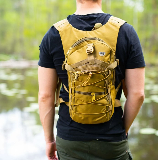 Рюкзак тактичний Nils Camp Crab NC1732 15L Коричневий (5907695546422) - зображення 10