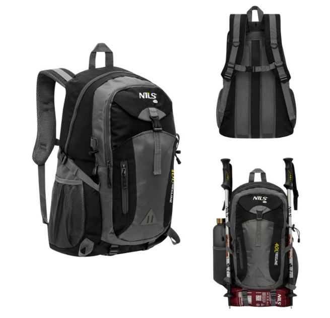 Рюкзак туристичний Nils Camp Treeline NC1733 40L Чорний (5907695554045) - зображення 6