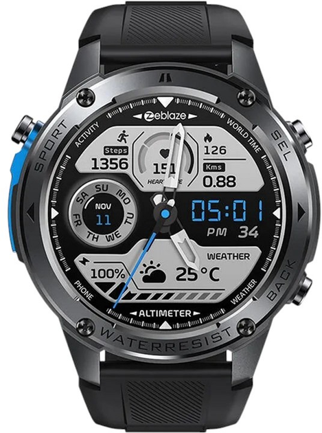 Смарт-годинник Zeblaze Stratos 2 Ultra Abyss Black (6946639813281) - зображення 2