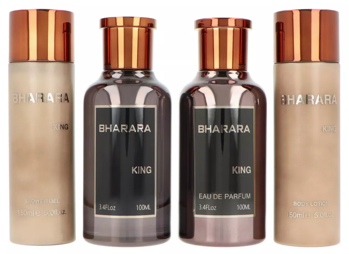 Zestaw męski Bharara King Woda perfumowana 100 ml + Balsam do ciała 150 ml + Woda po goleniu 100 ml + Żel pod prysznic 150 ml (850050062189) - obraz 2