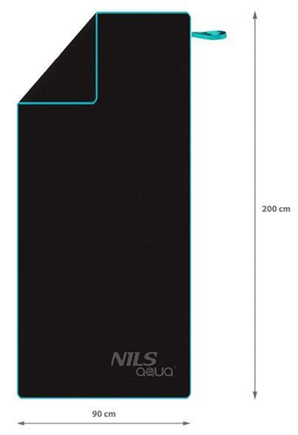 Ręcznik NILS AQUA NAR13 z mikrofibry 200 x 90 cm Czarny (5907695592931) - obraz 6