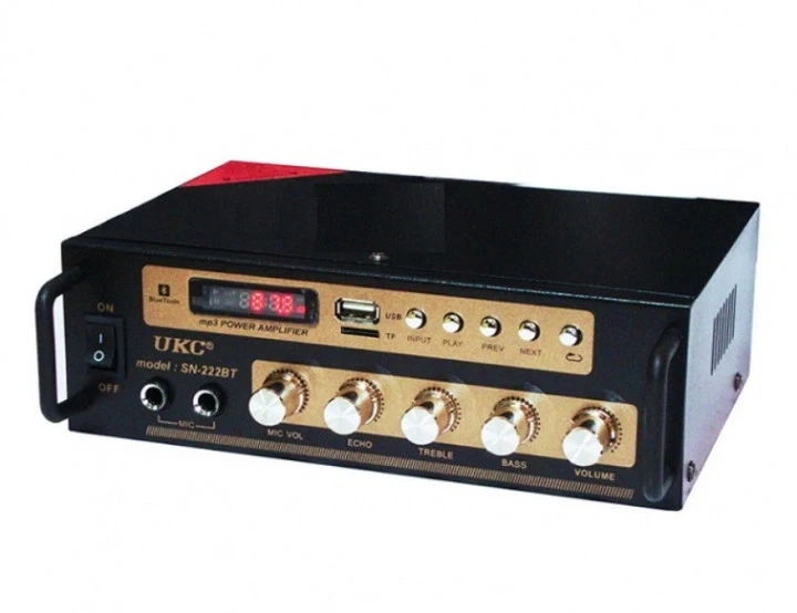 Потужний підсилювач звуку UKC SN-222 BT 2-х канальний Bluetooth USB FM пульт 4841 - зображення 3