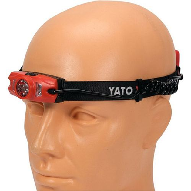 Ліхтар налобний YATO з акумулятором 1000 мАг 500 Лм USB (YT-08596) - зображення 3