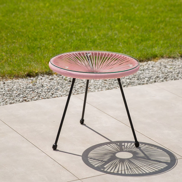 Stolik ogrodowy Patio Arthur 48 cm Różowy - obraz 4