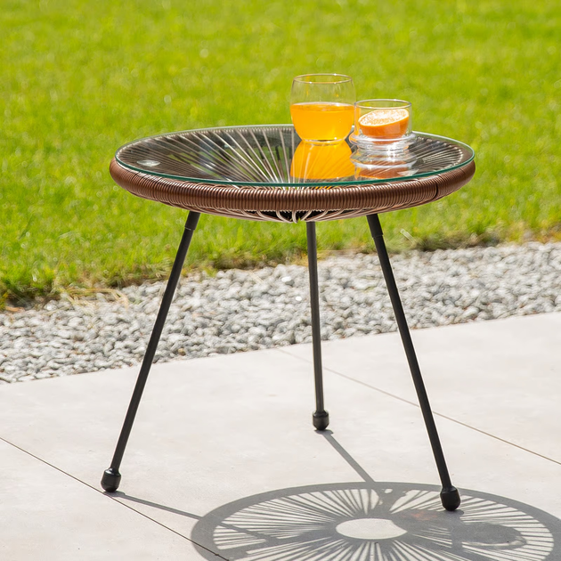 Stolik ogrodowy Patio Arthur 48 cm Brązowy - obraz 2
