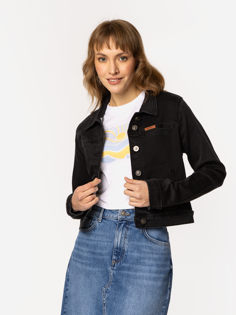 Kurtka jeansowa damska Lee Cooper Nida-5300 S Czarna (5905991725046) - obraz 1