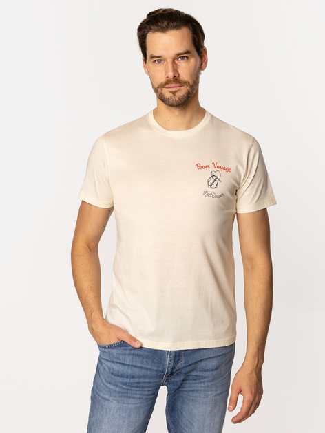 T-shirt męski bawełniany Lee Cooper Bon Voyage-1145 2XL Jasnożółty (5905991728030) - obraz 1