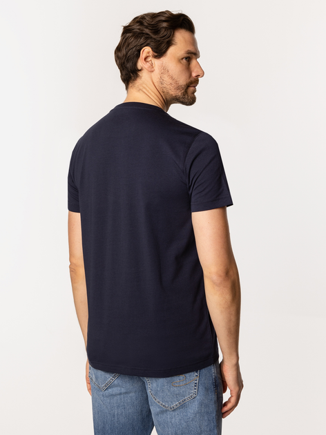 Футболка бавовняна довга чоловіча Lee Cooper Authentic5-1160 M Темно-синя (5905991727958) - зображення 2