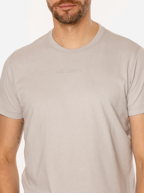 T-shirt męski basic bawełniany Lee Cooper Classic-1160 S Szary (5905991727101) - obraz 4