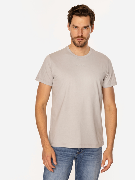 Футболка бавовняна довга чоловіча Lee Cooper Classic-1160 2XL Сіра (5905991727149) - зображення 1