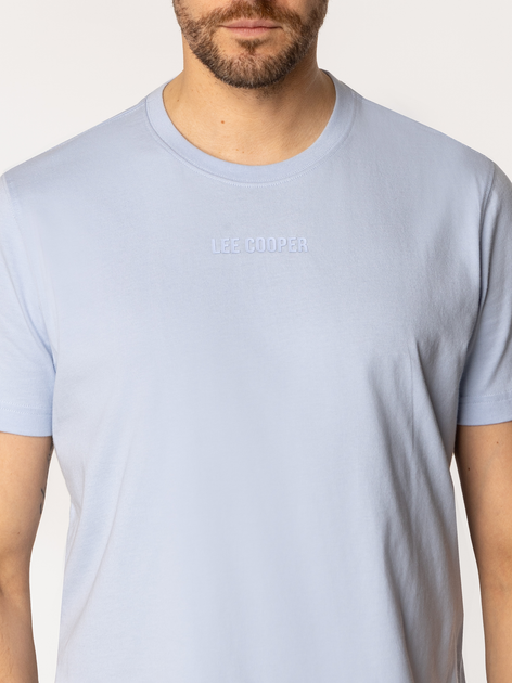 T-shirt męski basic bawełniany Lee Cooper Classic-1160 L Błękitny (5905991727255) - obraz 4