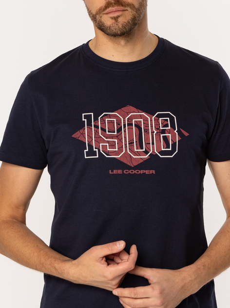 T-shirt męski bawełniany Lee Cooper Diamond4-1160 M Granatowy (5905991735748) - obraz 4