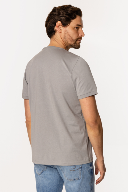 T-shirt męski basic bawełniany Lee Cooper Henley-1160 2XL Szary (5905991736585) - obraz 2