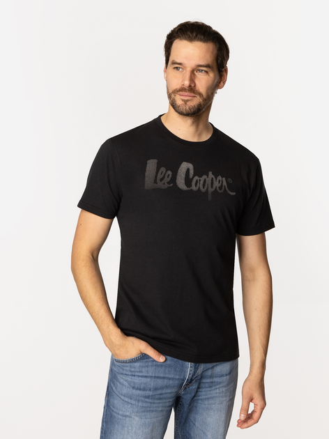Koszulka męska bawełniana Lee Cooper Hit2-1160 XL Czarna (5905991727378) - obraz 1