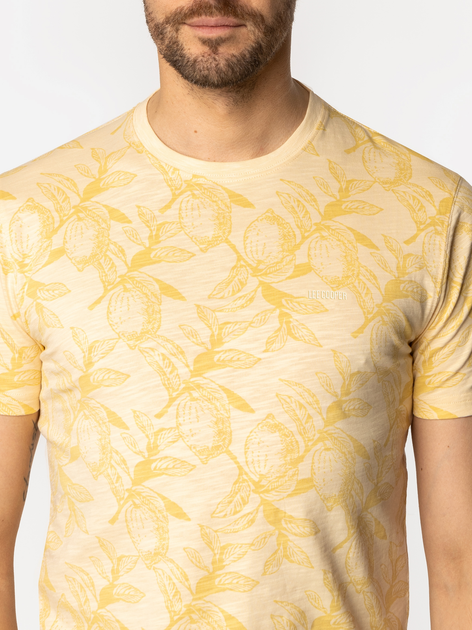 Футболка бавовняна довга чоловіча Lee Cooper Lemon-3170 2XL Жовта (5905991727736) - зображення 4