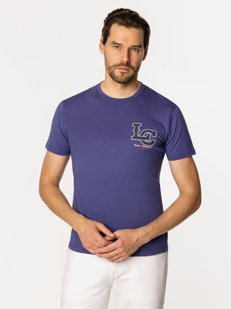 T-shirt męski bawełniany Lee Cooper Letters-1145 2XL Fioletowy (5905991727934) - obraz 3