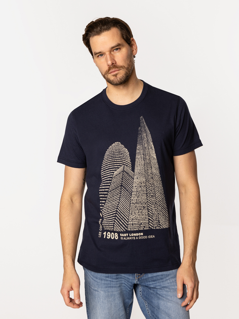Футболка бавовняна довга чоловіча Lee Cooper London7-1160 L Чорна (5905991726722) - зображення 3